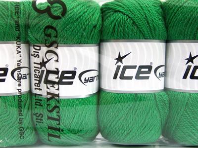 Lot of 4 x 100gr Skeins Ice Yarns NORSK (45% Alpaca 25% Wool) Yarn Green