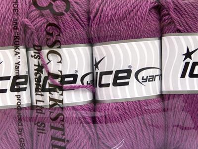 Lot of 4 x 100gr Skeins Ice Yarns NORSK (45% Alpaca 25% Wool) Yarn Lavender