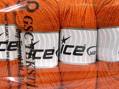 Lot of 4 x 100gr Skeins Ice Yarns NORSK (45% Alpaca 25% Wool) Yarn Orange