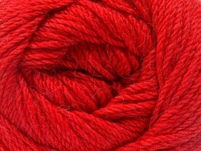 Lot of 4 x 100gr Skeins Ice Yarns NORSK (45% Alpaca 25% Wool) Yarn Tomato Red