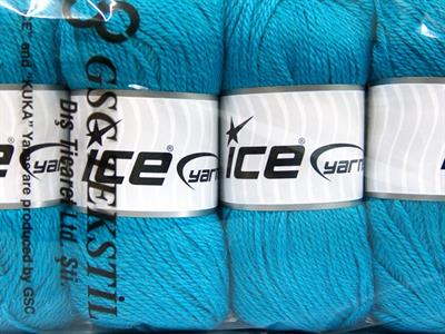 Lot of 4 x 100gr Skeins Ice Yarns NORSK (45% Alpaca 25% Wool) Yarn Turquoise