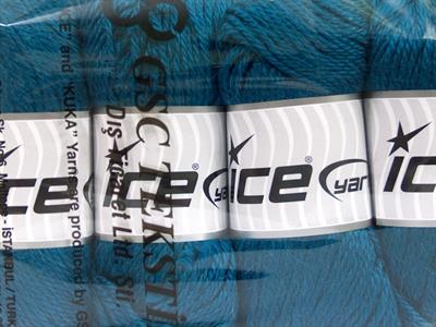 Lot of 4 x 100gr Skeins Ice Yarns NORSK (45% Alpaca 25% Wool) Yarn Dark Turquoise