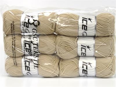 Lot of 6 Skeins Ice Yarns NUBUCK CHENILLE (100% MicroFiber) Yarn Beige