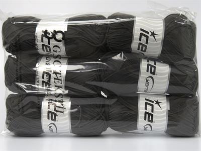 Lot of 6 Skeins Ice Yarns NUBUCK CHENILLE (100% MicroFiber) Yarn Dark Grey