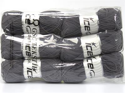 Lot of 6 Skeins Ice Yarns NUBUCK CHENILLE (100% MicroFiber) Yarn Grey