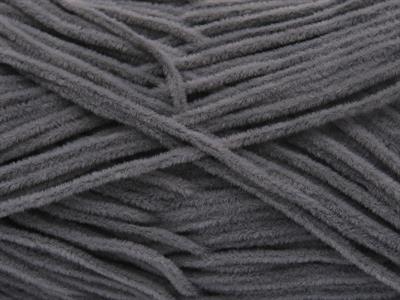 Lot of 6 Skeins Ice Yarns NUBUCK CHENILLE (100% MicroFiber) Yarn Grey
