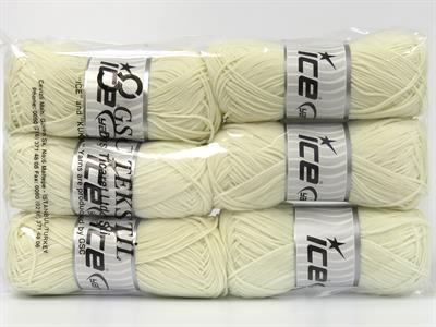 Lot of 6 Skeins Ice Yarns NUBUCK CHENILLE (100% MicroFiber) Yarn Light Cream