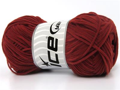 Lot of 6 Skeins Ice Yarns NUBUCK CHENILLE (100% MicroFiber) Yarn Marsala Red