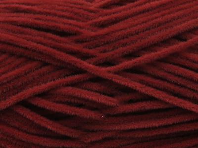 Lot of 6 Skeins Ice Yarns NUBUCK CHENILLE (100% MicroFiber) Yarn Marsala Red