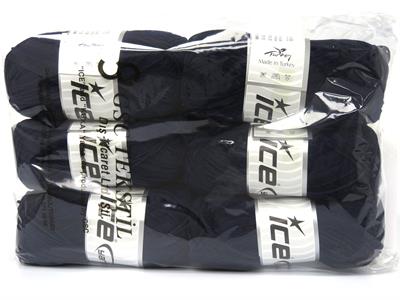 Lot of 6 Skeins Ice Yarns NUBUCK CHENILLE (100% MicroFiber) Yarn Navy