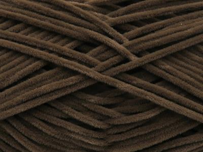 Lot of 6 Skeins Ice Yarns NUBUCK CHENILLE (100% MicroFiber) Yarn Dark Brown