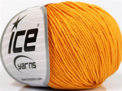 Lot of 4 Skeins Ice Yarns ORGANIC BABY COTTON (100% Organic Cotton) Yarn Gold