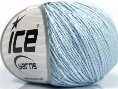 Lot of 4 Skeins Ice Yarns ORGANIC BABY COTTON (100% Organic Cotton) Yarn Light Blue