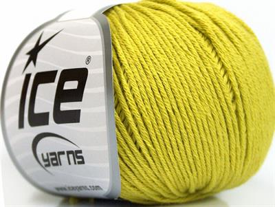 Lot of 4 Skeins Ice Yarns ORGANIC BABY COTTON (100% Organic Cotton) Yarn Light Olive Green