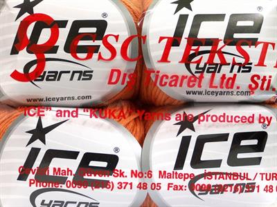 Lot of 4 Skeins Ice Yarns ORGANIC BABY COTTON (100% Organic Cotton) Yarn Orange