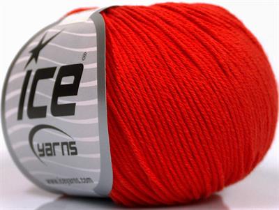 Lot of 4 Skeins Ice Yarns ORGANIC BABY COTTON (100% Organic Cotton) Yarn Red