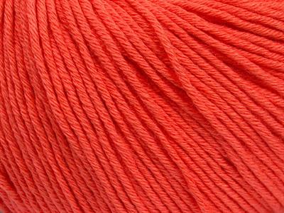 Lot of 4 Skeins Ice Yarns ORGANIC BABY COTTON (100% Organic Cotton) Yarn Salmon