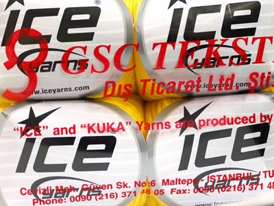 Lot of 4 Skeins Ice Yarns ORGANIC BABY COTTON (100% Organic Cotton) Yarn Yellow