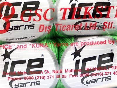 Lot of 4 Skeins Ice Yarns ORGANIC BABY COTTON (100% Organic Cotton) Yarn Light Green