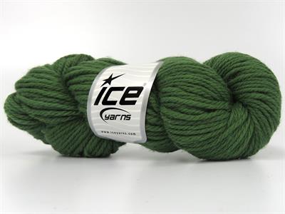 3x100gr. ORGANIC WOOL BULKY  Koyu yeşil Lüks, Kışlık, Yün, 100% Yün, Kalın