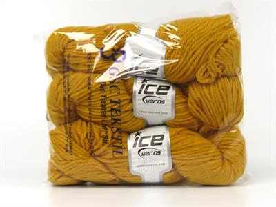 3x100gr. ORGANIC WOOL BULKY  Altın Lüks, Kışlık, Yün, 100% Yün, Kalın