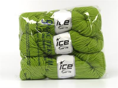 3x100gr. ORGANIC WOOL BULKY  Yeşil Lüks, Kışlık, Yün, 100% Yün, Kalın
