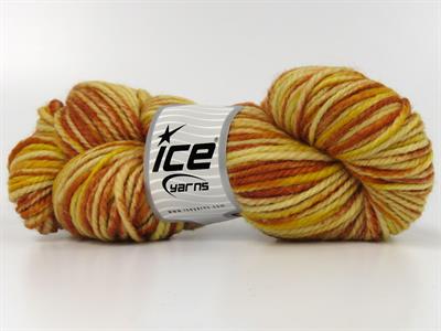 3x100gr. ORGANIC WOOL BULKY HAND PAINT Altın tonları  Lüks, Kışlık, Yün, 100% Yün, Kalın, El Boyama, Keçe