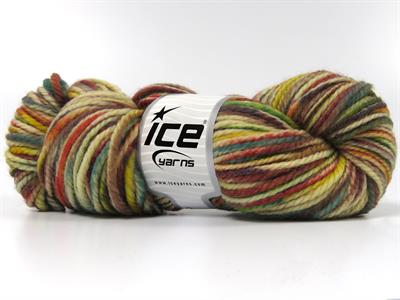 Lot of 3 x 100gr Skeins Ice Yarns ORGANIC WOOL BULKY HAND PAINT (100% Organic Wool) Yarn Rainbow