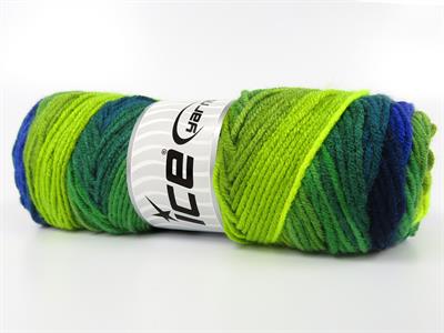 4x100gr. ORLANDO Premium Akrilik Yeşil Tonları, Mavi Tonları Kışlık, Düz iplikler, Batik Desenli, Worsted, 100% Akrilik , Akrilik