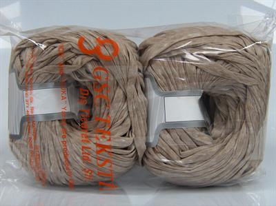 2x100gr. PAPER RIBBON Viskon Bej Şerit, Viskon, Yazlık İplikler, Tığ İşi, Düz iplikler