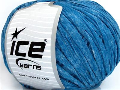 2x100gr. PAPER RIBBON Viskon Kot Mavisi Şerit, Viskon, Yazlık İplikler, Tığ İşi, Düz iplikler