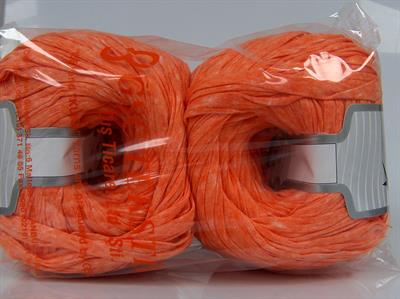 2x100gr. PAPER RIBBON Viskon Neon Turuncu Şerit, Viskon, Yazlık İplikler, Tığ İşi, Düz iplikler
