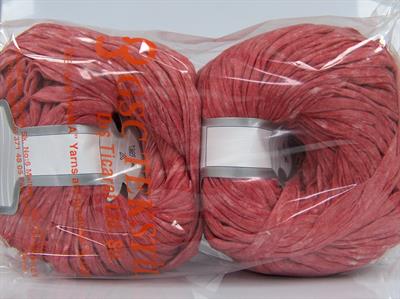 2x100gr. PAPER RIBBON Viskon Pembe Şerit, Viskon, Yazlık İplikler, Tığ İşi, Düz iplikler