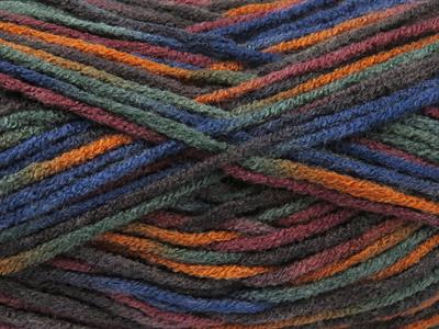 4x100gr. PARTY Akrilik Kahverengi, Yeşil, Mavi, Maron, Bakır Kışlık, Batik Desenli, Worsted, 100% Akrilik