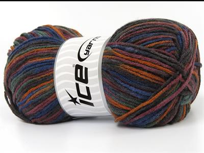 4x100gr. PARTY Akrilik Kahverengi, Yeşil, Mavi, Maron, Bakır Kışlık, Batik Desenli, Worsted, 100% Akrilik