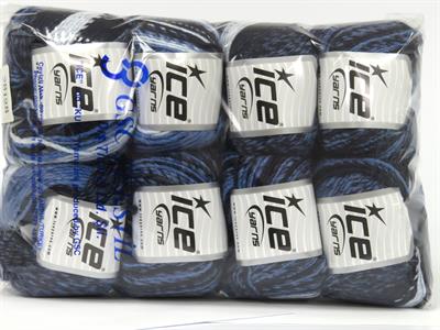 8x50gr. PASSION WOOL Yün, Akrilik Mavi Tonları Kışlık, Yün, Düz iplikler, Batik Desenli, Akrilik
