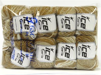 8x50gr. PASSION WOOL Yün, Akrilik Beyaz Kışlık, Yün, Düz iplikler, Batik Desenli, Akrilik