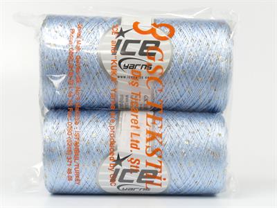 2x200gr. PETITE PAILLETTE CONE  Açık Mavi Çok İnce, Yazlık İplikler, Boncuklu Pullu