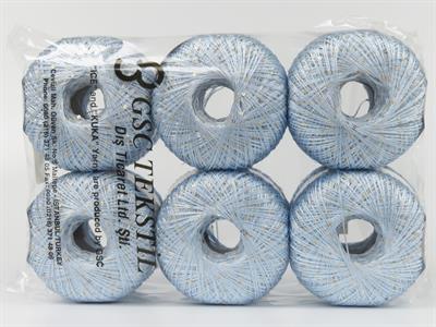 6x50gr. PETITE PAILLETTE  Açık Mavi Çok İnce, Yazlık İplikler, Boncuklu Pullu