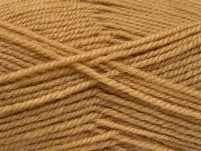 Lot of 4 x 100gr Skeins Ice Yarns PLAIN WOOL WORSTED (50% Wool) Yarn Cafe Latte