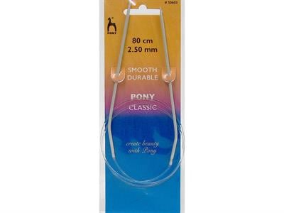 Pony Circular Knitting Needles - 80 cm . 2.5 mm (US 1)