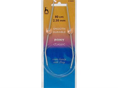 Pony Circular Knitting Needles - 80 cm . 2.5 mm (US 1)