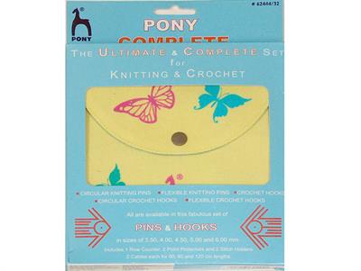 Pony Complete Ultimate Knitting Chrochet Set Yellow