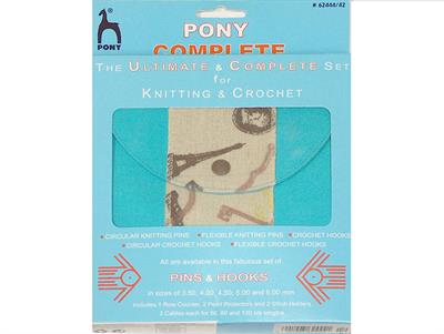 Pony Complete Ultimate Knitting Chrochet Set Turquoise