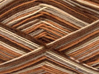 4x100gr. PRINT SOCK Kahverengi Tonları, Deve Tüyü  Kışlık, Çok İnce, Yün, Batik Desenli, Makina Yıkama