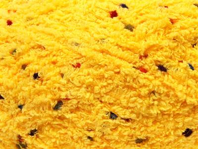 4x100gr. PUFFY POMPOM Mikro Fiber Koyu sarı Yumoş Bük. Sakallı Bük., Kışlık, Bebe, Kalın