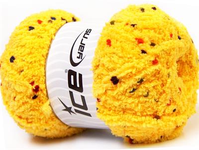 4x100gr. PUFFY POMPOM Mikro Fiber Koyu sarı Yumoş Bük. Sakallı Bük., Kışlık, Bebe, Kalın