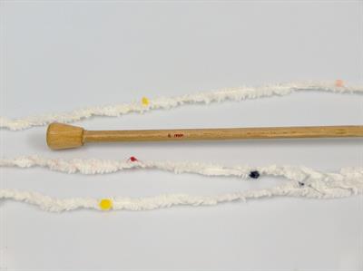 4x100gr. PUFFY POMPOM Mikro Fiber Açık Krem Yumoş Bük. Sakallı Bük., Kışlık, Bebe, Kalın