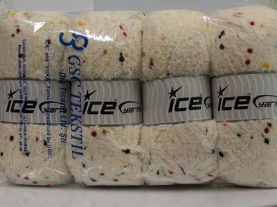 4x100gr. PUFFY POMPOM Mikro Fiber Açık Krem Yumoş Bük. Sakallı Bük., Kışlık, Bebe, Kalın