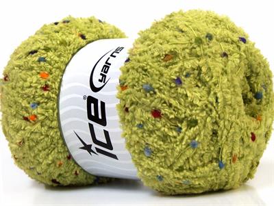 4x100gr. PUFFY POMPOM Mikro Fiber Açık Yeşil Yumoş Bük. Sakallı Bük., Kışlık, Bebe, Kalın